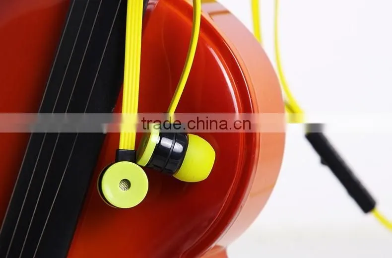 High quality sports style mobile phone custom made earphones flat cable headphones