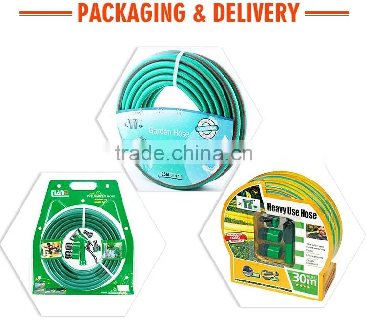 Best Factory PVC Garden Hose 1/2 or 5/8 inch with Spray Gun