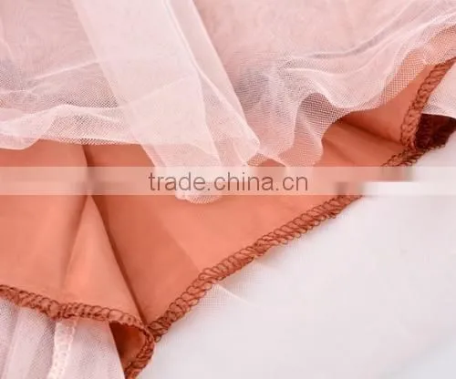 New Fashion Women Girls Mesh Knee Length Multilayer Pleated Casual Solid Sweet Skirt