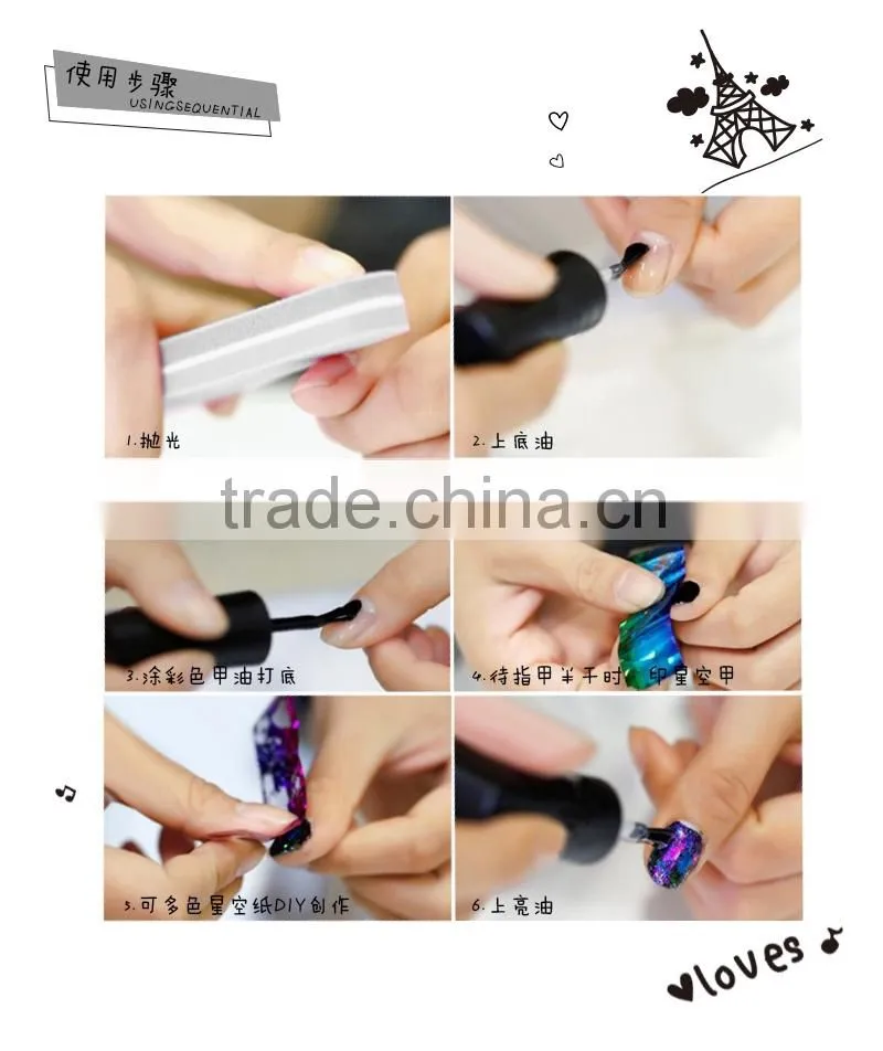 New Nail Art Transfer Foil Sticker for Nail Tips Decoration