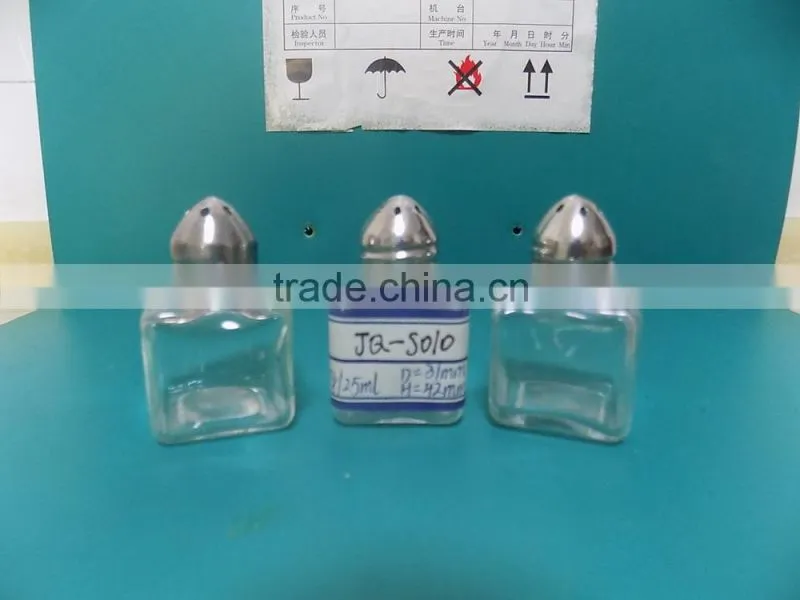 25ml square glass flavour jar for salt or pepper