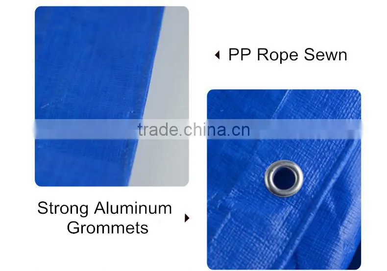 250gsm Outdoor Waterproof Blue/Orange PE Tarpaulin Woven Fabric