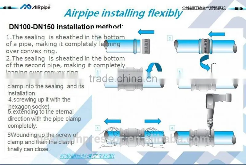 Aluminum compressed air pipe