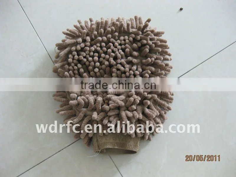Nylon glove & chenille glove