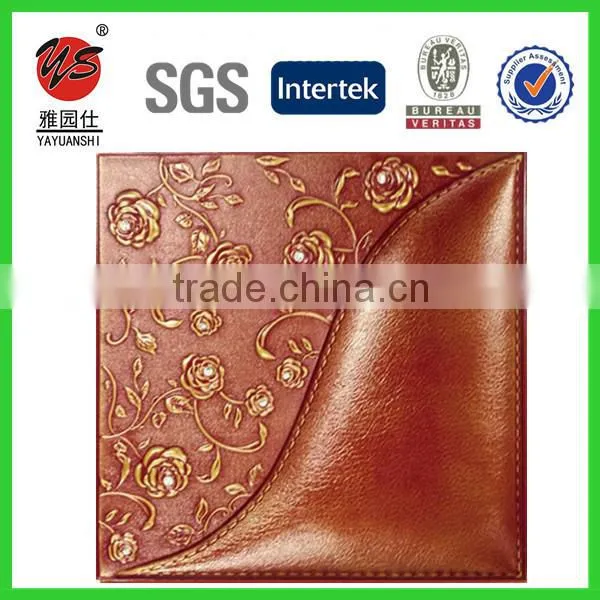 Home Decorative PU Faux 3D Leather Wall Panel 40x40cm