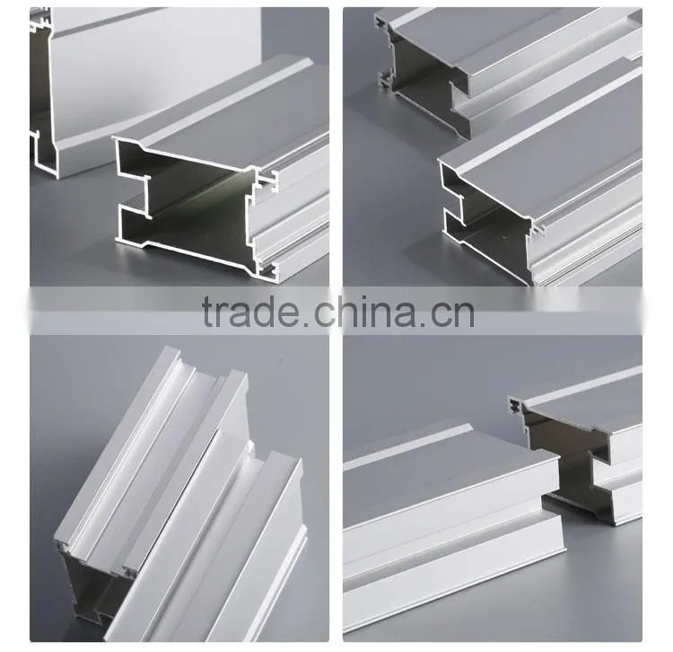 Anodized sand blasting aluminum section for window and door