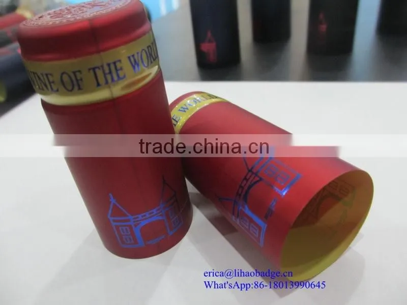 pvc cap seal shrink wrap bottle labels for capsule