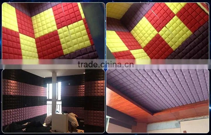 Acoustic walls insulation/colorful square sound proof sponge