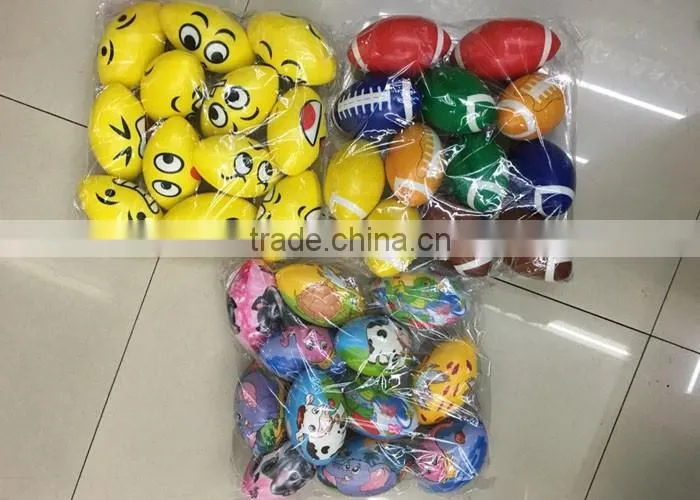 High quality children toy Soft anti stress ball,olive face PU foam Ball