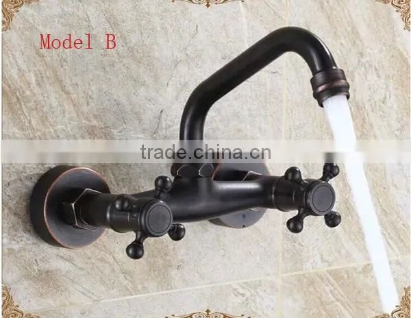 Black brass faucet wall mounted faucet, top grade antique dragon faucet