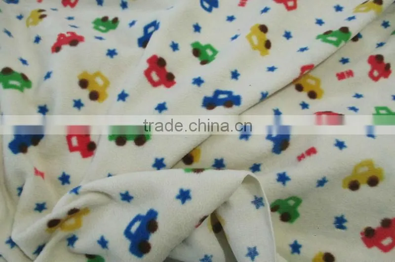Cartoon Printing Microfiber Polar Fleece with antipilling Fabric Baby Blanket