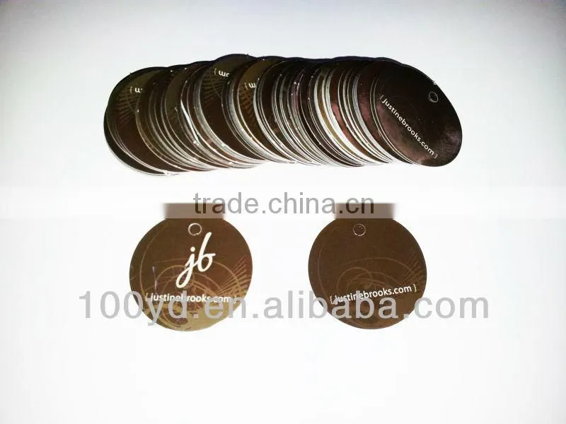 250g coated paper round tag printing