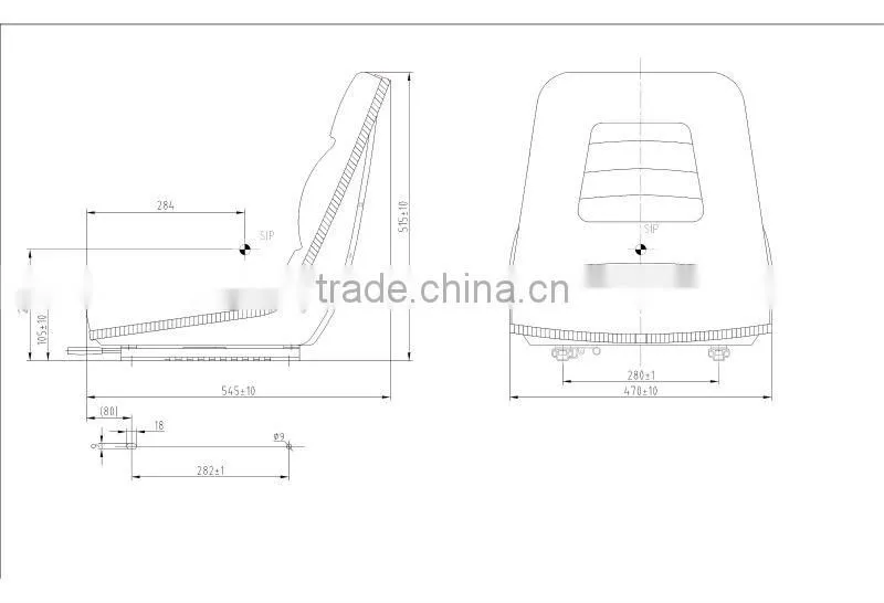China PVC UTV Seat for Street Sweeper Forklift Tractor