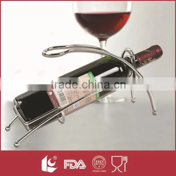 Attractive design single serving wine bottle display rack