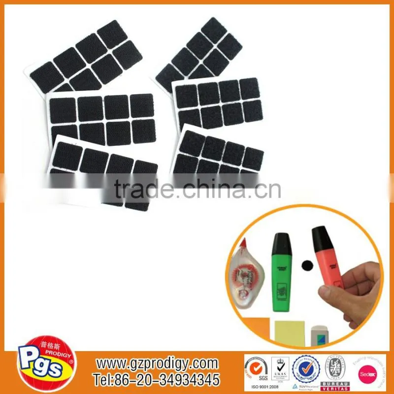 Eco- friendly square shape self-adhesive hook loop patch