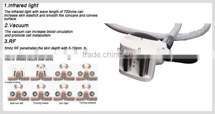 Professional multifunctional auto roller infrared light vacuum rf skin lift equipment