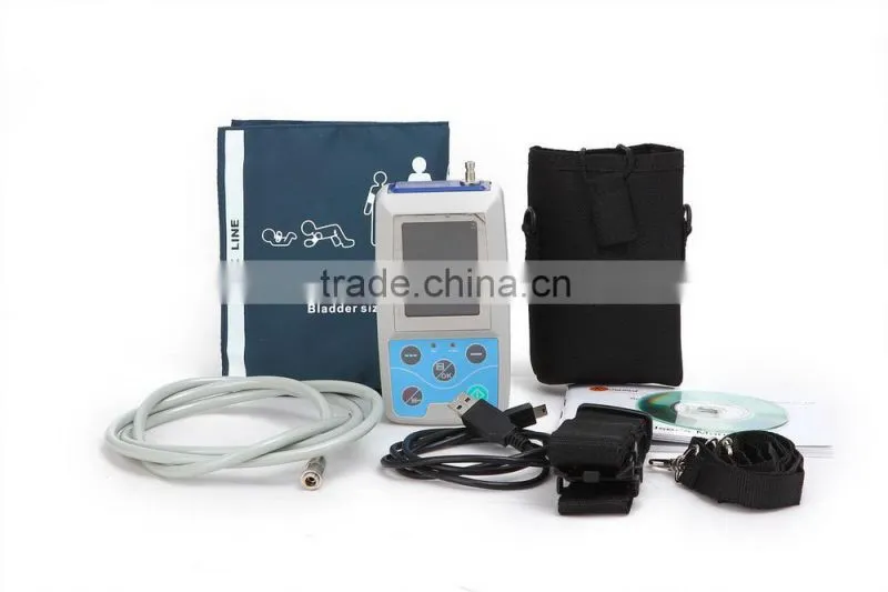 Color Big LCD Ambulatory Blood Pressure Monitor +SPO2 ABPM3-Shelly