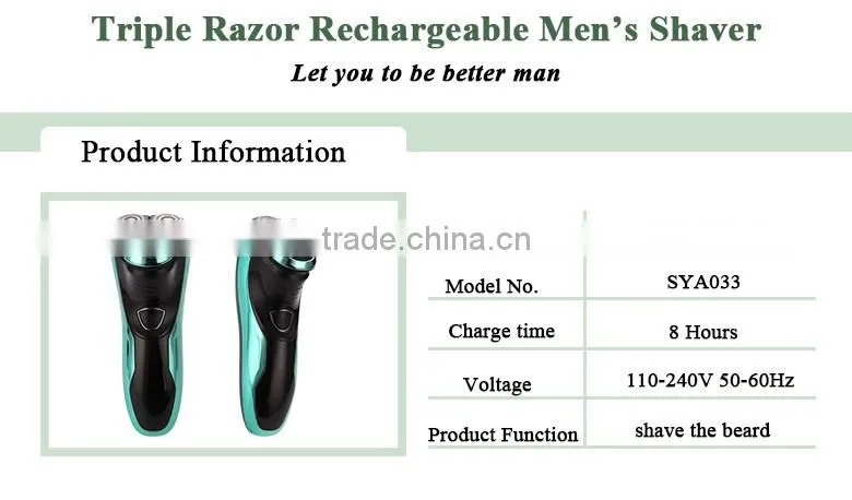 Hot selling Triple Blade Rechargeable Electric Shaver