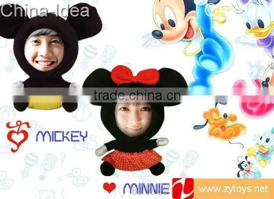 3d face plush rabbit toy with photo