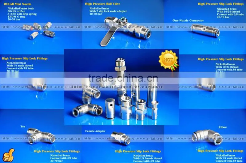 70 bar High Pressure Cooling Mist Cleanable Anti-drip Ruby Orifice Fog Nozzle