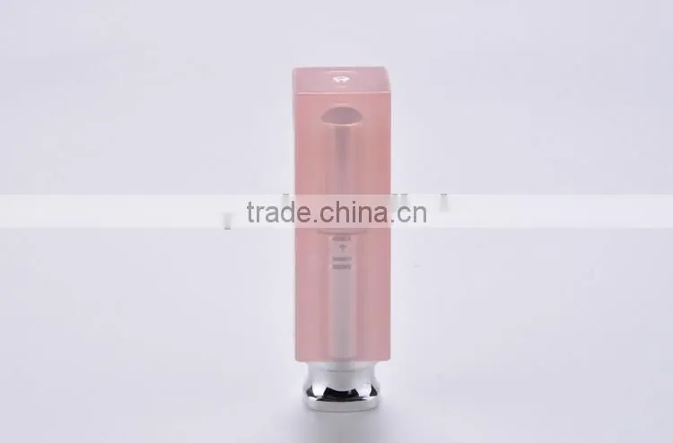 Pink plastic lipstick tube, cosmetic lipstick tube