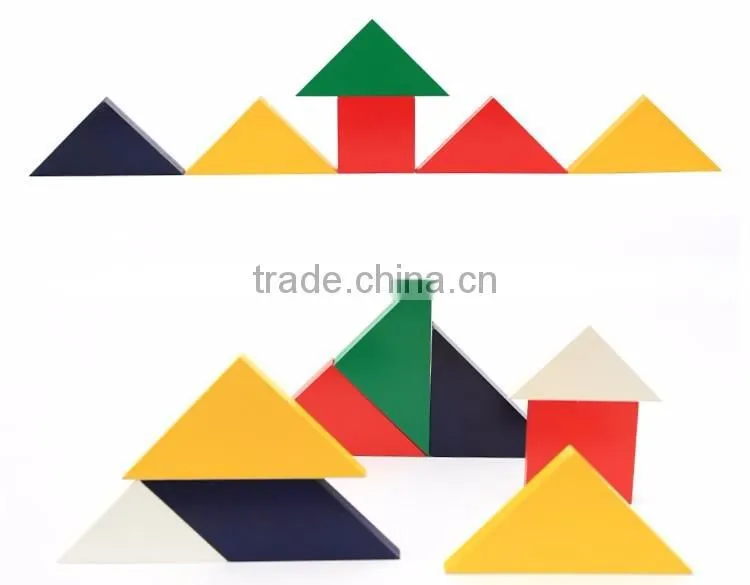 Wooden montessori education toy tangram jigsaw puzzle