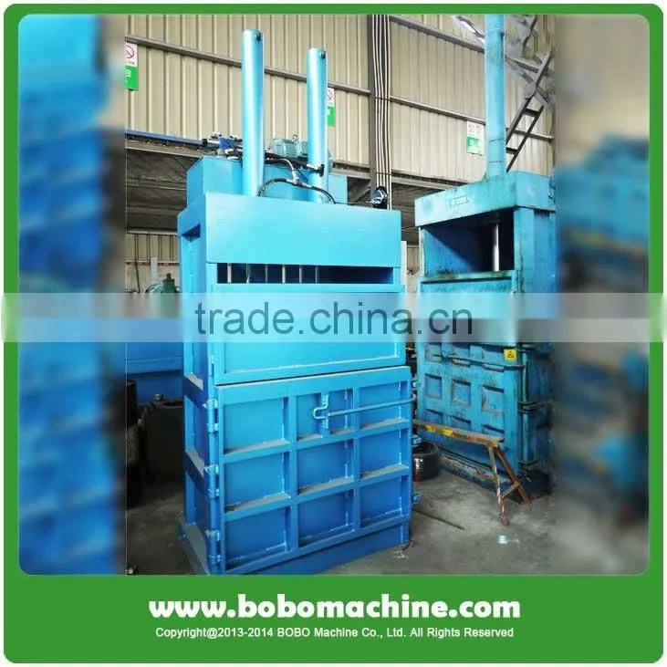 Plastic recycling hydraulic vertical baler machine