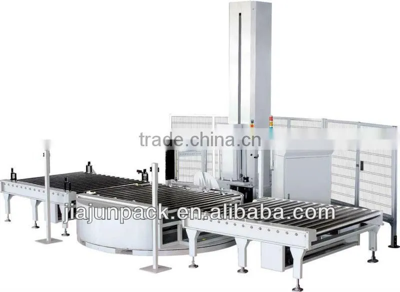Fully automatic online pallet wrapping machine ,pallet packing line with 5 years warranty and service