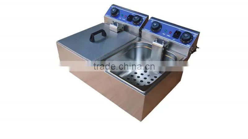 New Electric Two Tank Fryer Machine GRT - E102B
