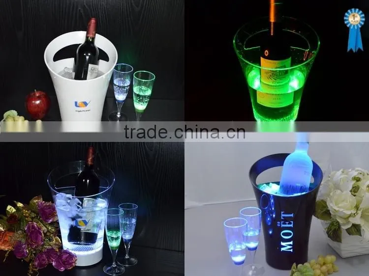 China made plastice rechargeable led bottle holder for champagne, martini, margarita...