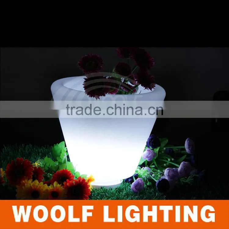 Home Garden Decor LED Color Changing Light Up Flower Pot