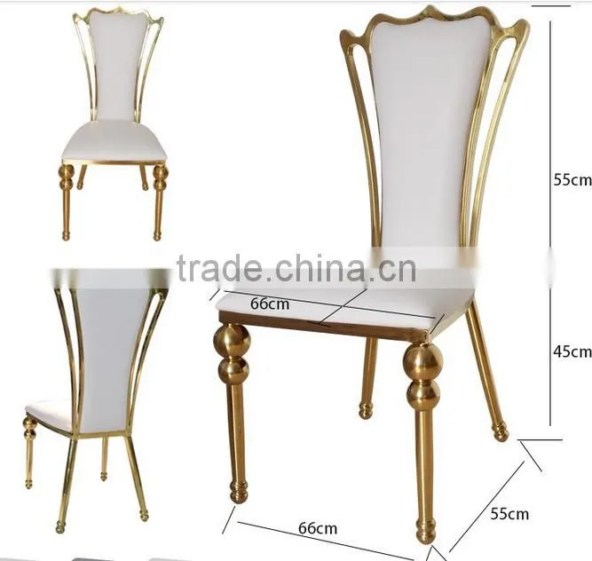 B353 gold metal banquet chair