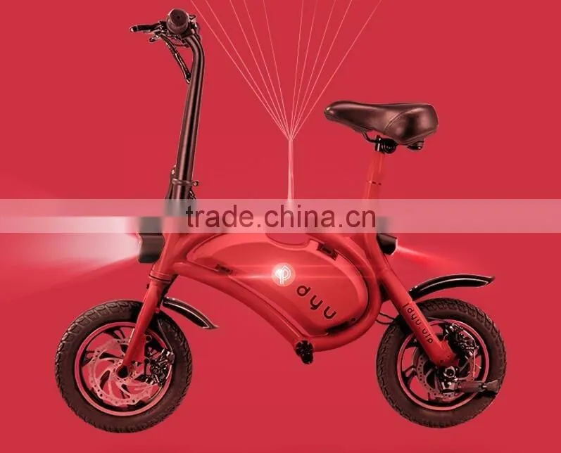 Mini Light Smart Mobile APP Control Electric Folding Bicycle, Colorful 36V 350W Aluminum Alloy 12inch Fold Electric Bicycle