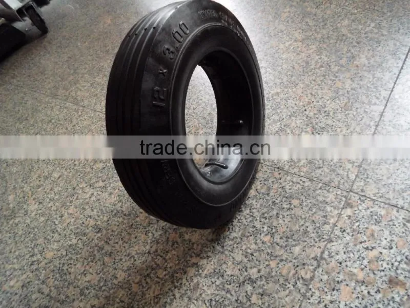 rubber wheel tire 12X3.00 solid wheel