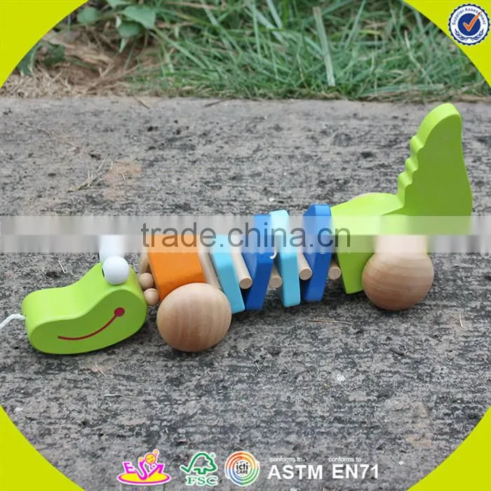 2017 wholesale baby wooden train block funny kids wooden train block educational children wooden train block W05C071