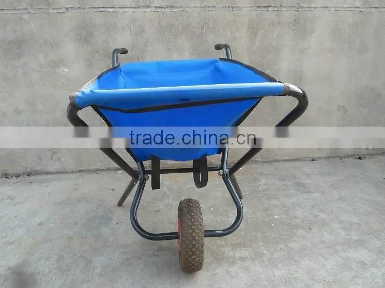2016 hot selling folding fabric wheelbarrow used for lightweight stuff