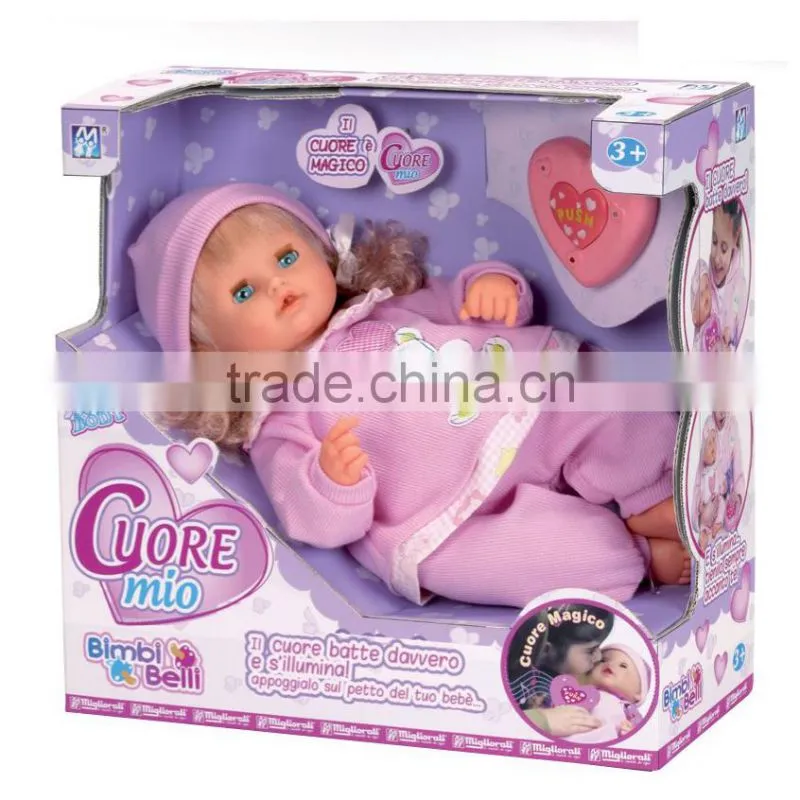 Creative design ABS functional plastic baby doll toy with 6sounds for sale