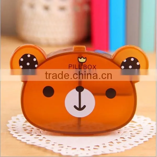 custom promotion 3 compartment plastic pocket pill box,custom cartoon plastic pocket pill box,custom plastic pill box suppplier