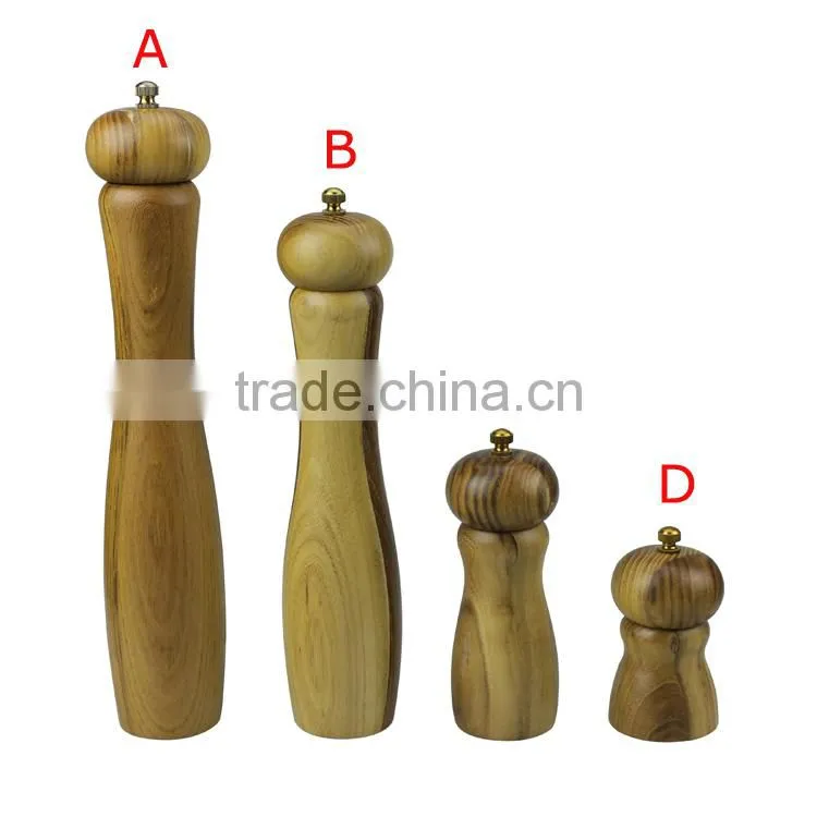 manual wooden pepper grinder set