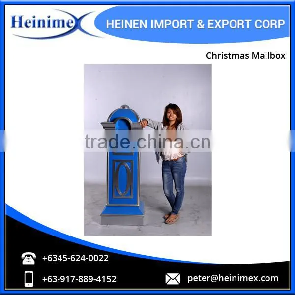 Premium Quality Blue and Silver Christmas Mailbox