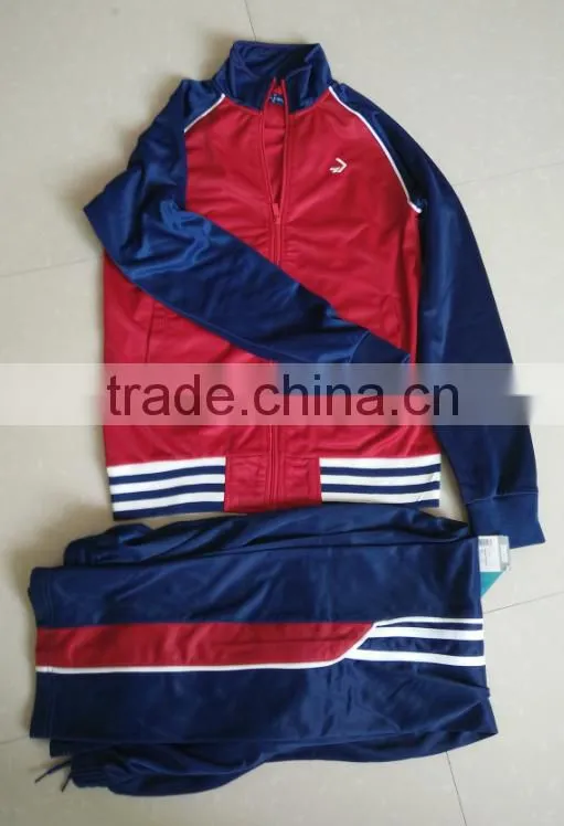 Best sale jogging 100%poly tricot sport wear suit