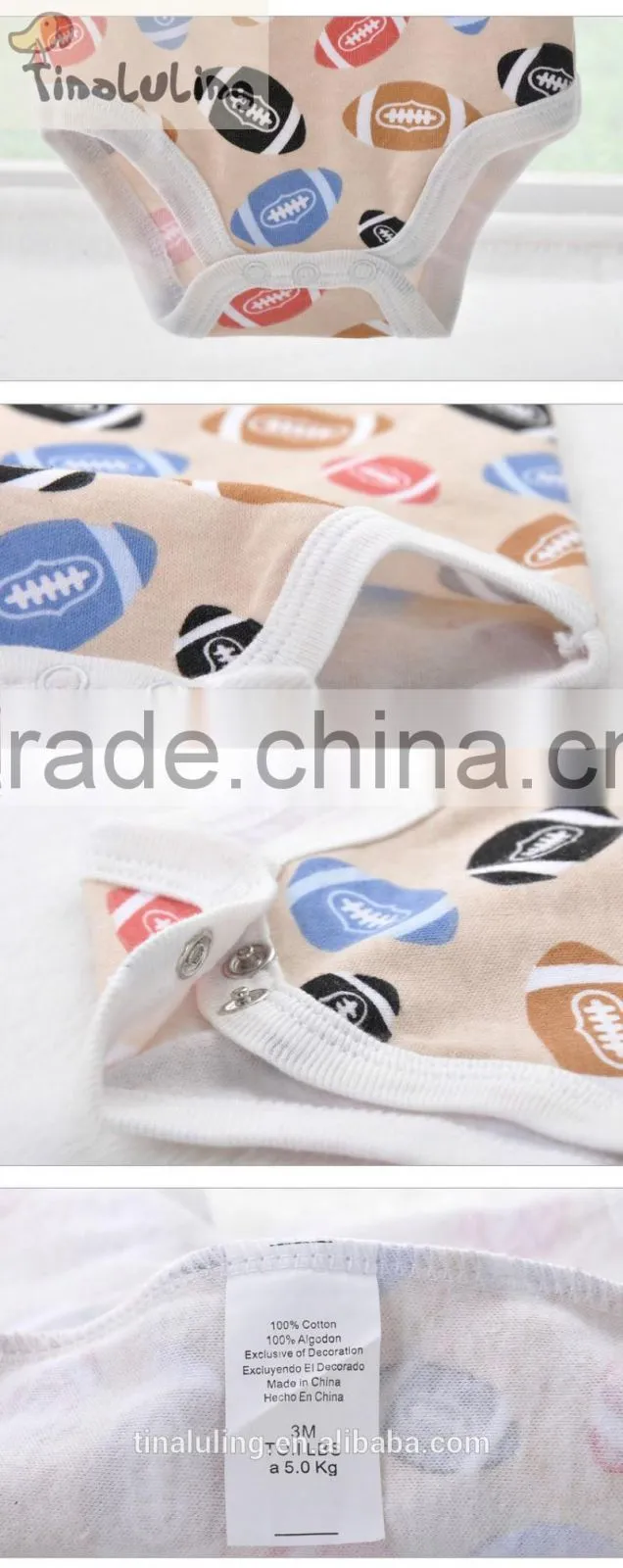 2015 top fashion Unisex 100% cotton wholesale baby bodysuits newborn baby clothing ,Infant rompers