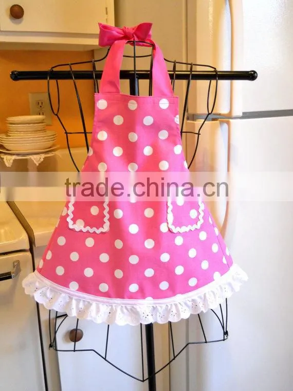 100% Cotton Baby Clothes Factory Direct Wholesale Baby Girls Polka Dot Aprons Lovely Bib for Kids