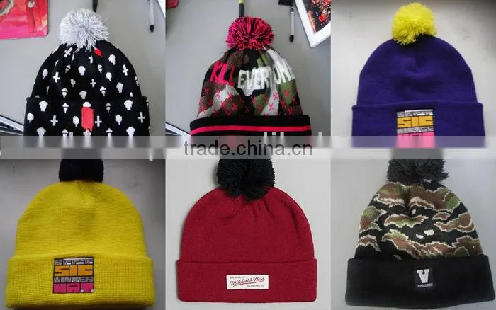 Newest unisex Various styles promotion knitting beanie/wholesale slouch beanie wholesale knit beanie