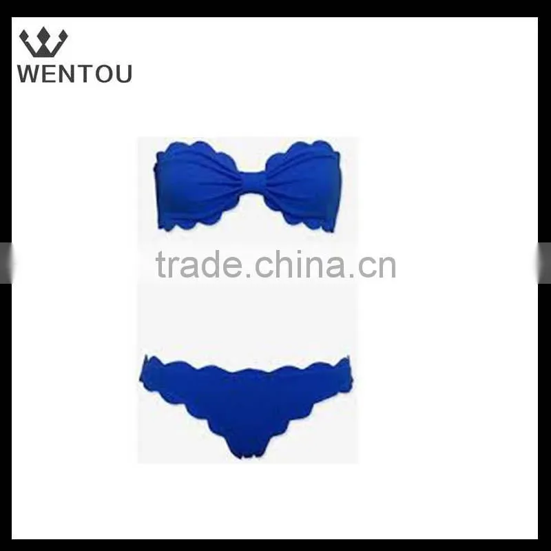 New design scalloped tow piece bikini
