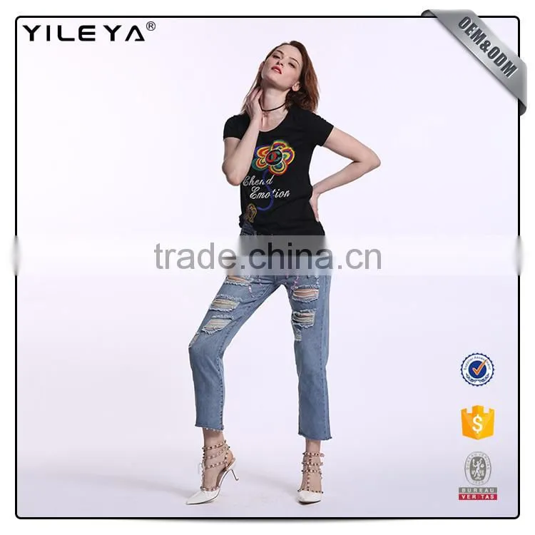 ODM Services custom t shirt for women blouses,custom t shirt printing