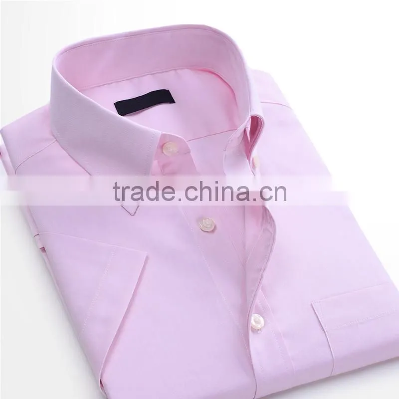 Mens Cotton CVC TC White yellow short sleeve Oxford Shirt