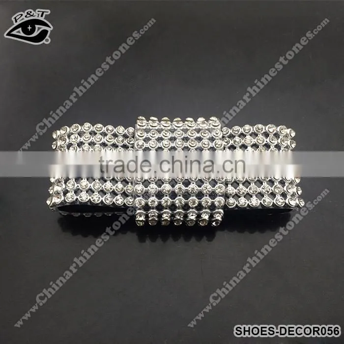 New design rhinestone mesh clip for shoes glass ornament shoe clips