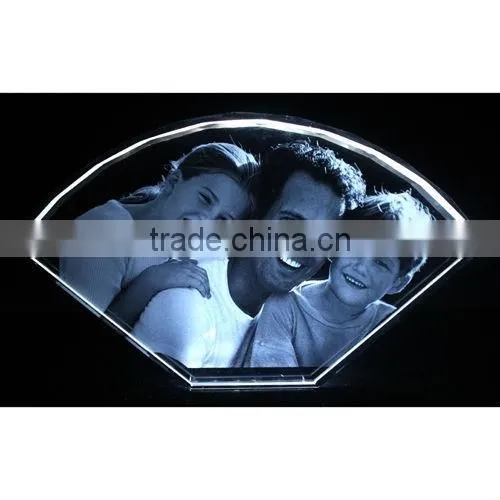 Family picture 2D laser engraving crystal