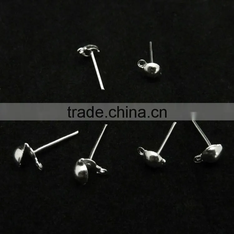 new arrival earring gold plated silver plated Wave plate needle earrings